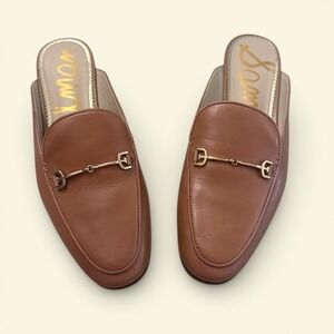 Sam Edelman Linnie Bit Mule Brown Leather  Slip-On Loafer Women's 8